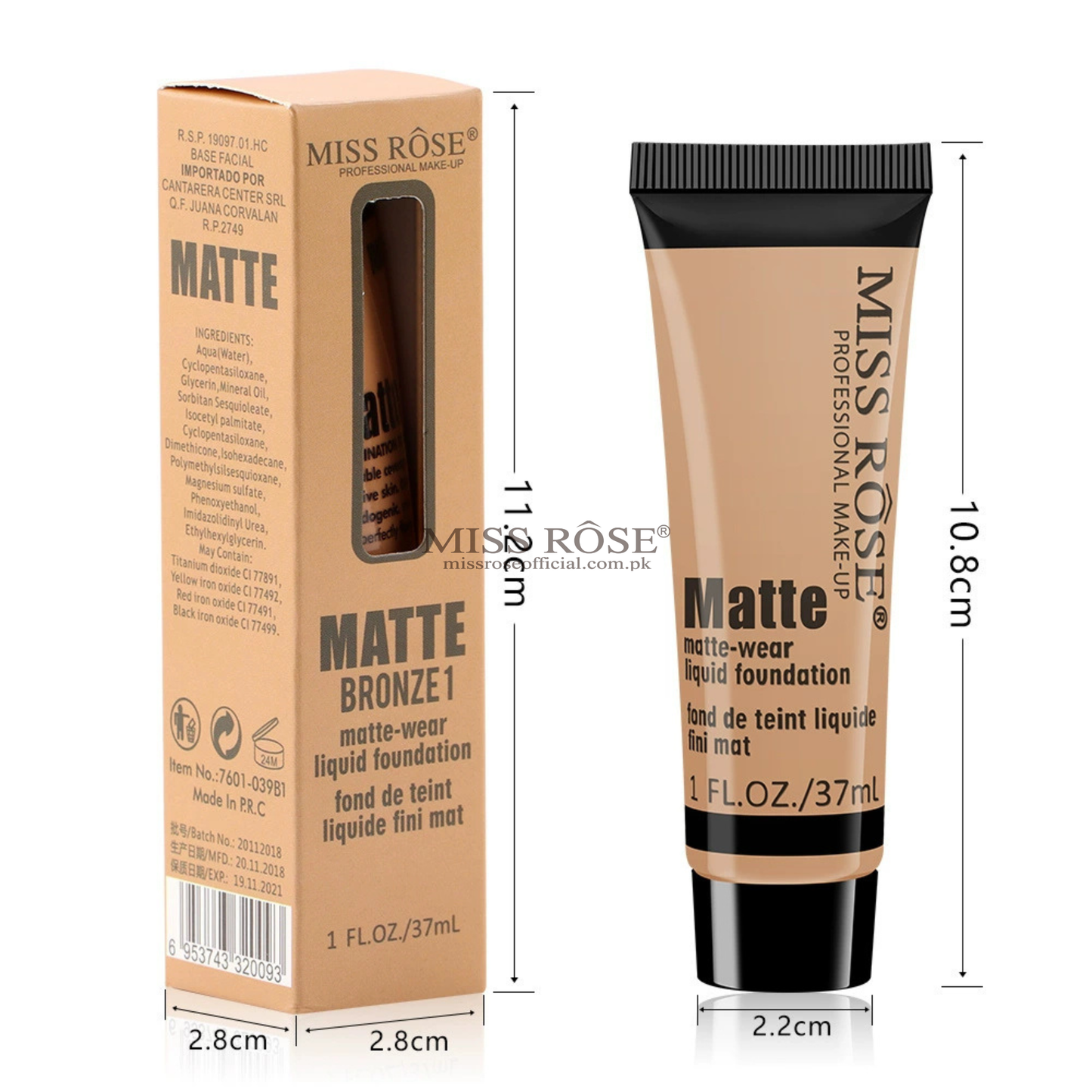 Miss Rose Full Coverage Matte Foundation