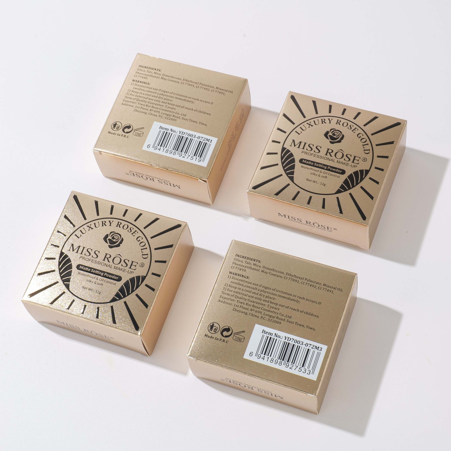 Miss Rose Luxury Rose Gold Matte Setting Powder
