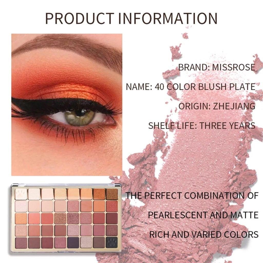 Miss Rose 40-Color Matte/Shimmer Palette
