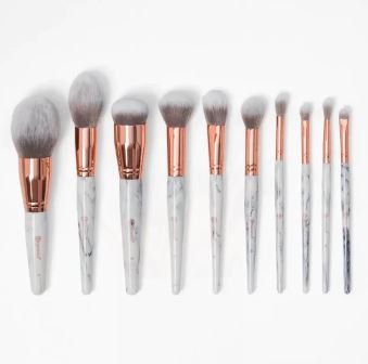 BH Cosmetics Marble Brush Set-13 Pieces Brush Set