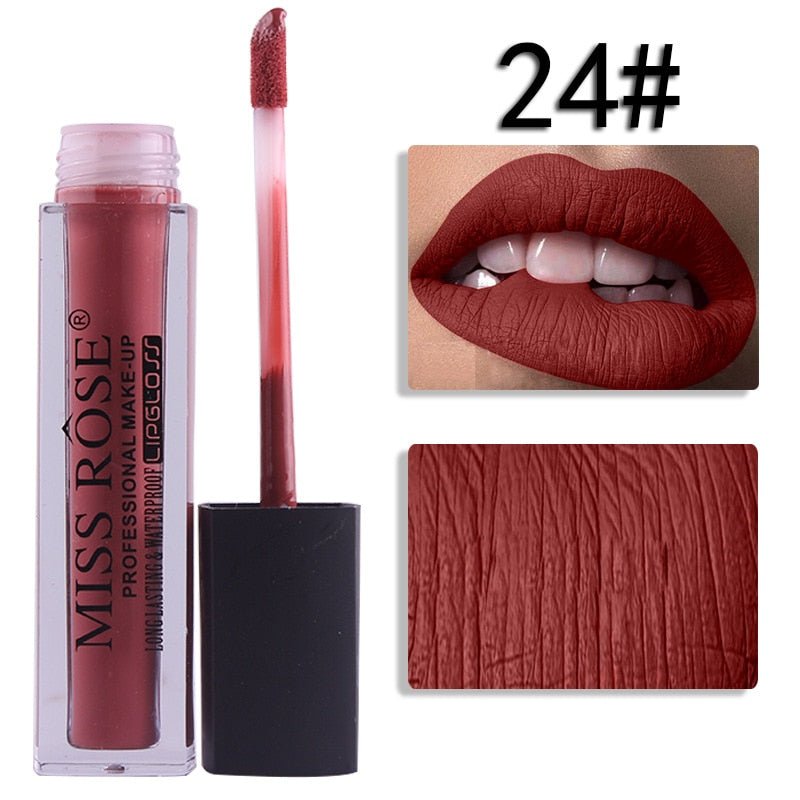 24 Miss Rose Velvet Matte Lipgloss