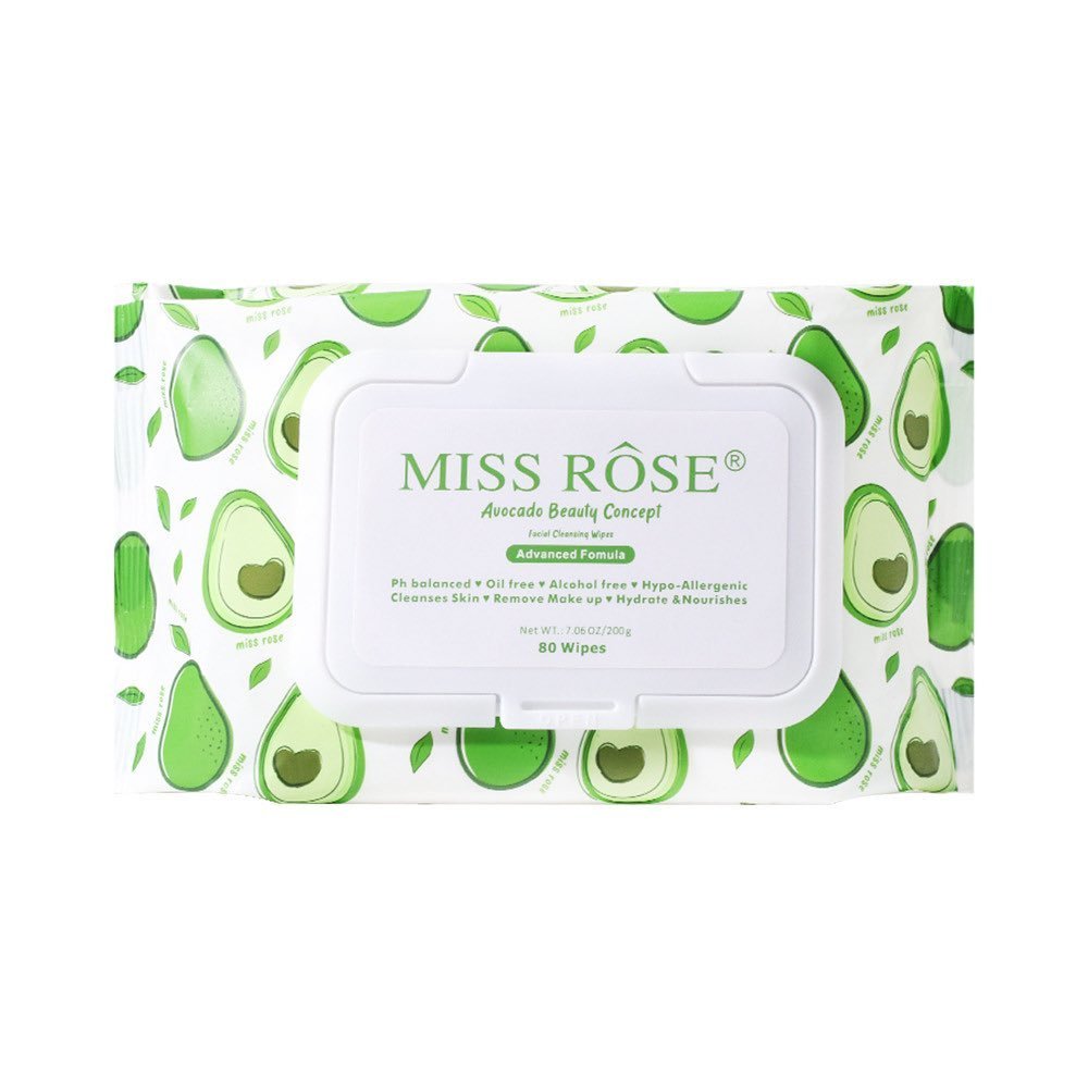 Miss Rose Facial Cleaning Wipes (Avocado Beauty Concept-Makeup wipes)