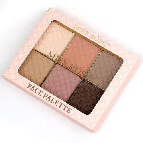 Miss Rose 6 color face palette