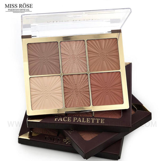 Miss Rose 6-Color Face Palette