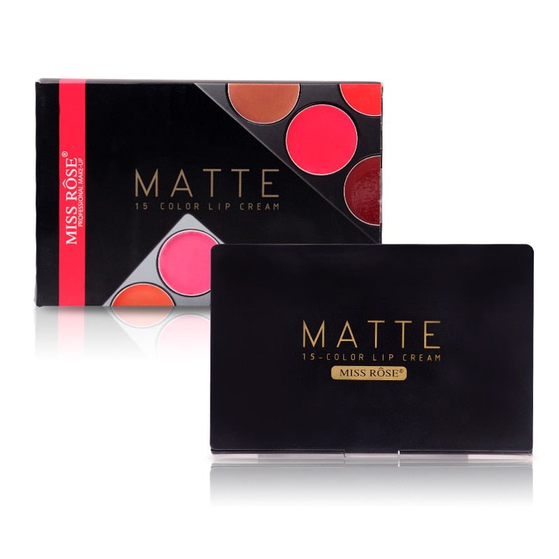 Miss Rose 15 Color Matte Lip Cream Pallete