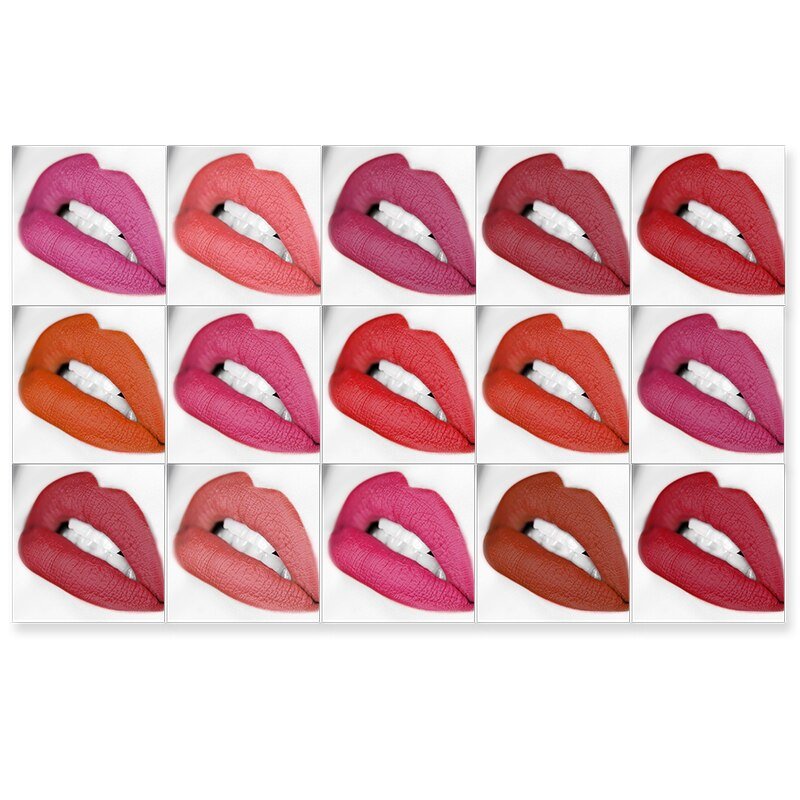 Miss Rose 15 Color Matte Lip Cream Pallete