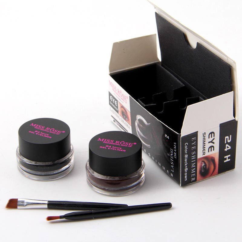 Miss Rose Gel Eyeliner (Set of 2: Black and Brown Color)