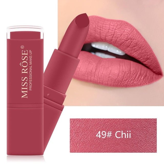 Miss Rose Matte Waterproof Lipstick (Pink)