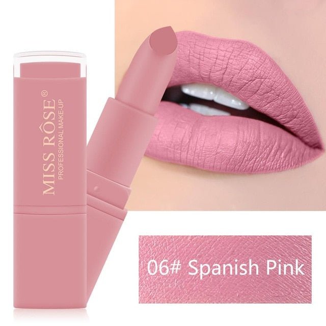 Miss Rose Matte Waterproof Lipstick (Pink)