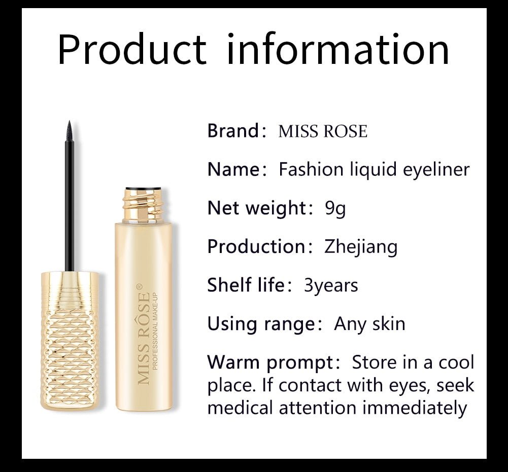 Miss Rose Black Eyeliner (Gold)