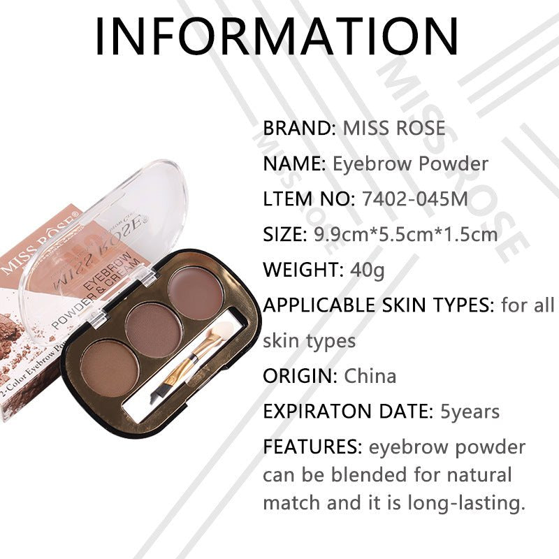 Miss Rose New 3 Color Eye Brow Powder