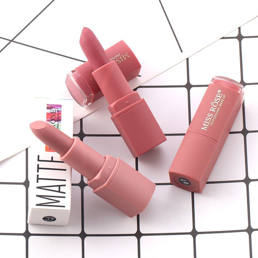 Miss Rose Matte Waterproof Lipstick (Pink)