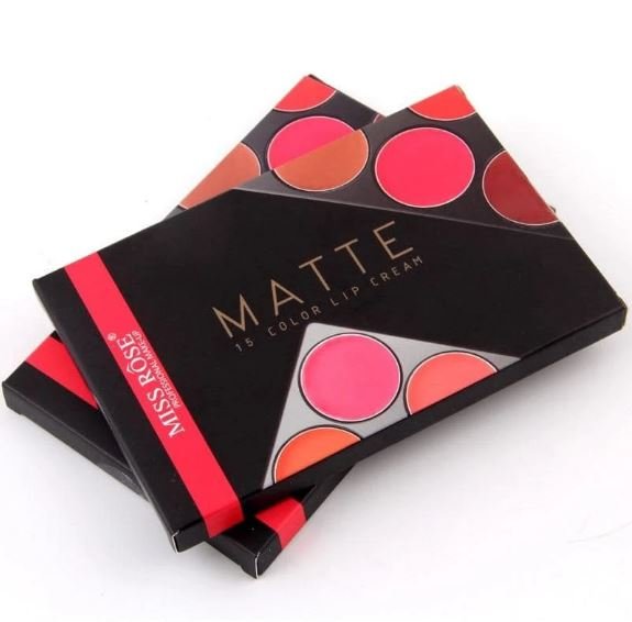 Miss Rose 15 Color Matte Lip Cream Pallete