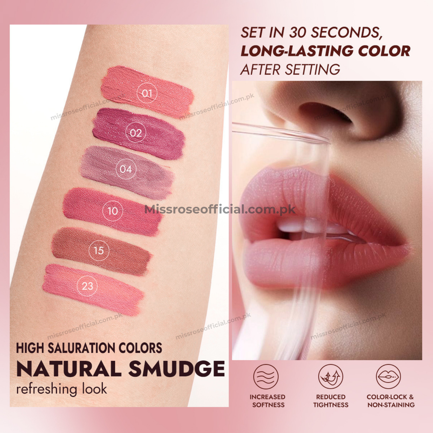MISS RÔSE® Velvet Blur Lip Glos