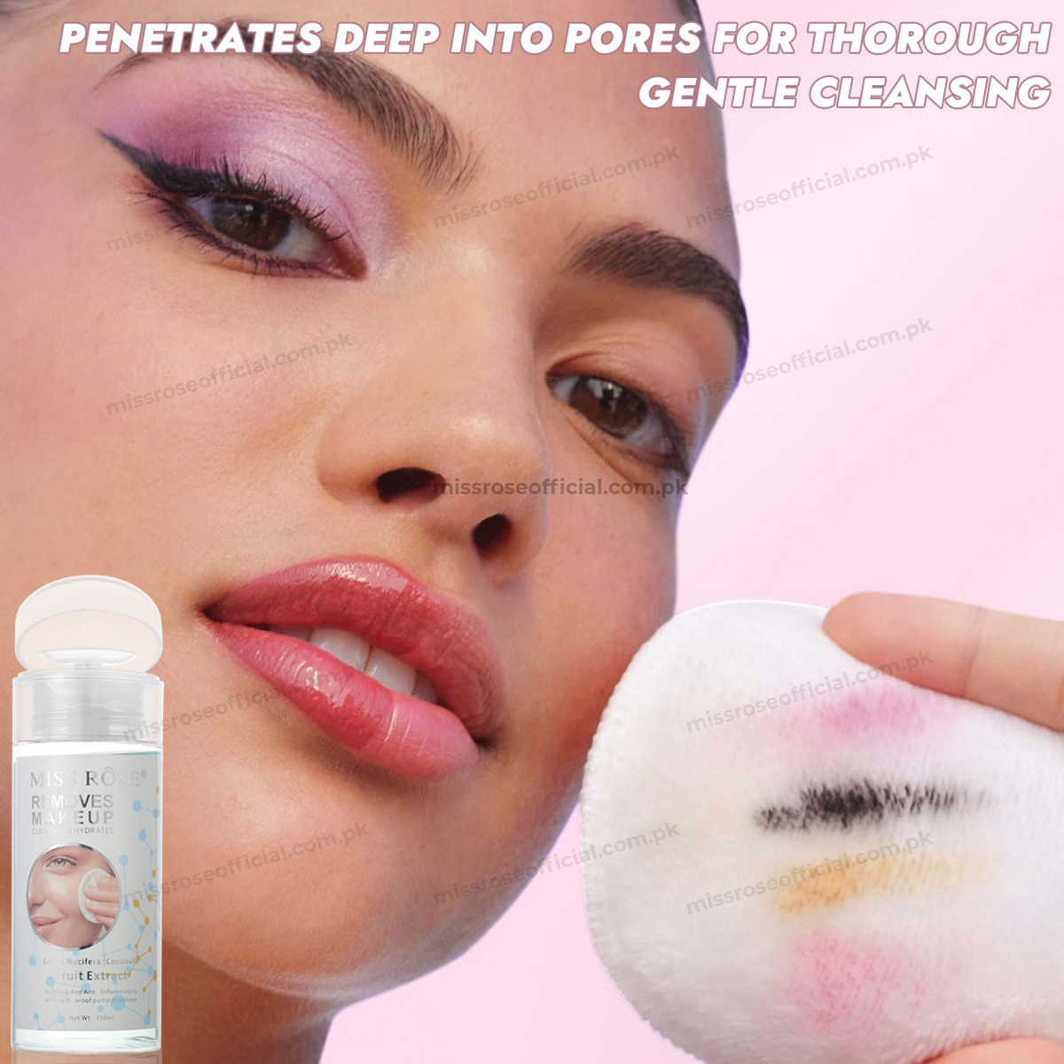 Miss Rose Makeup Remover Cleanses & Hydrates