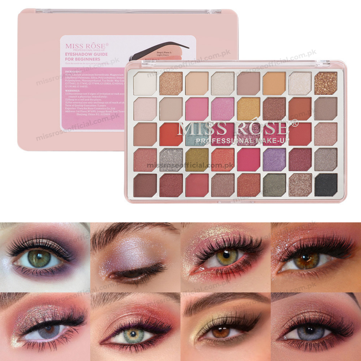 MISS RÔSE® 40-Color Eyeshadow Palette