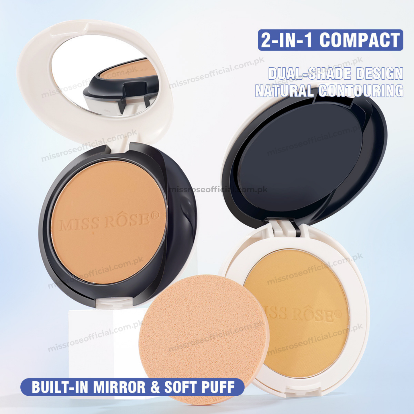 MISS RÔSE 2-in-1 Dual Tone Compact Powder