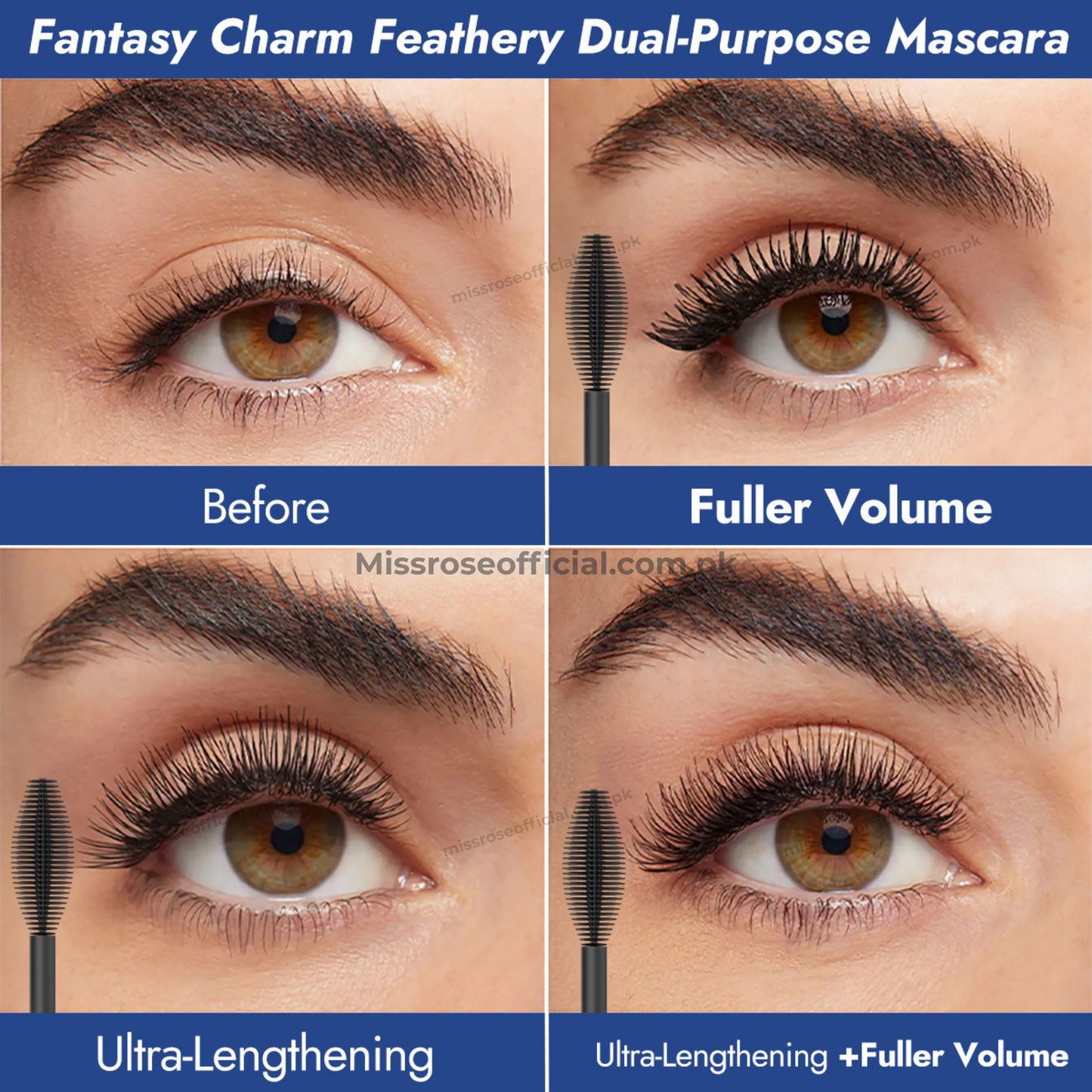 MISS RÔSE® Mega Lashes Mascara 2 Looks – Black