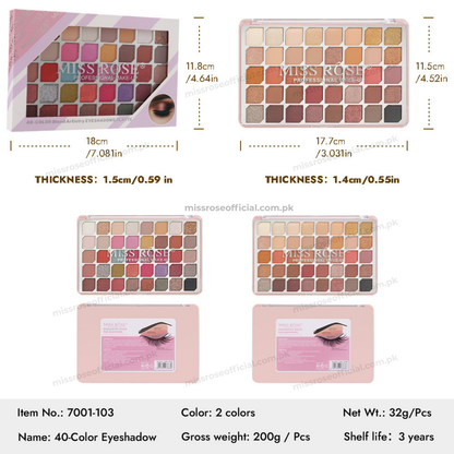 MISS RÔSE® 40-Color Eyeshadow Palette