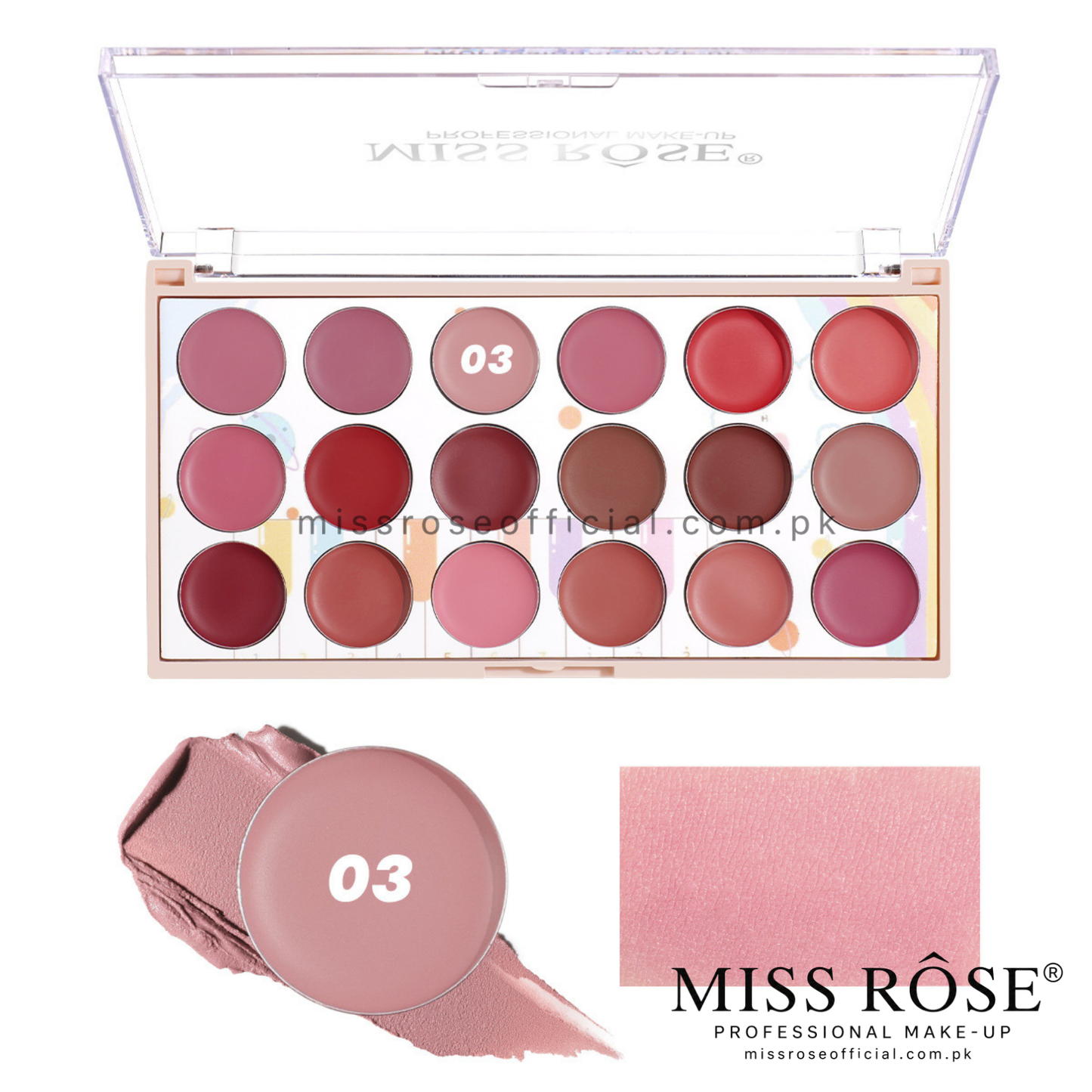 Miss Rose 18 Color Lipstick Kit (NEW)