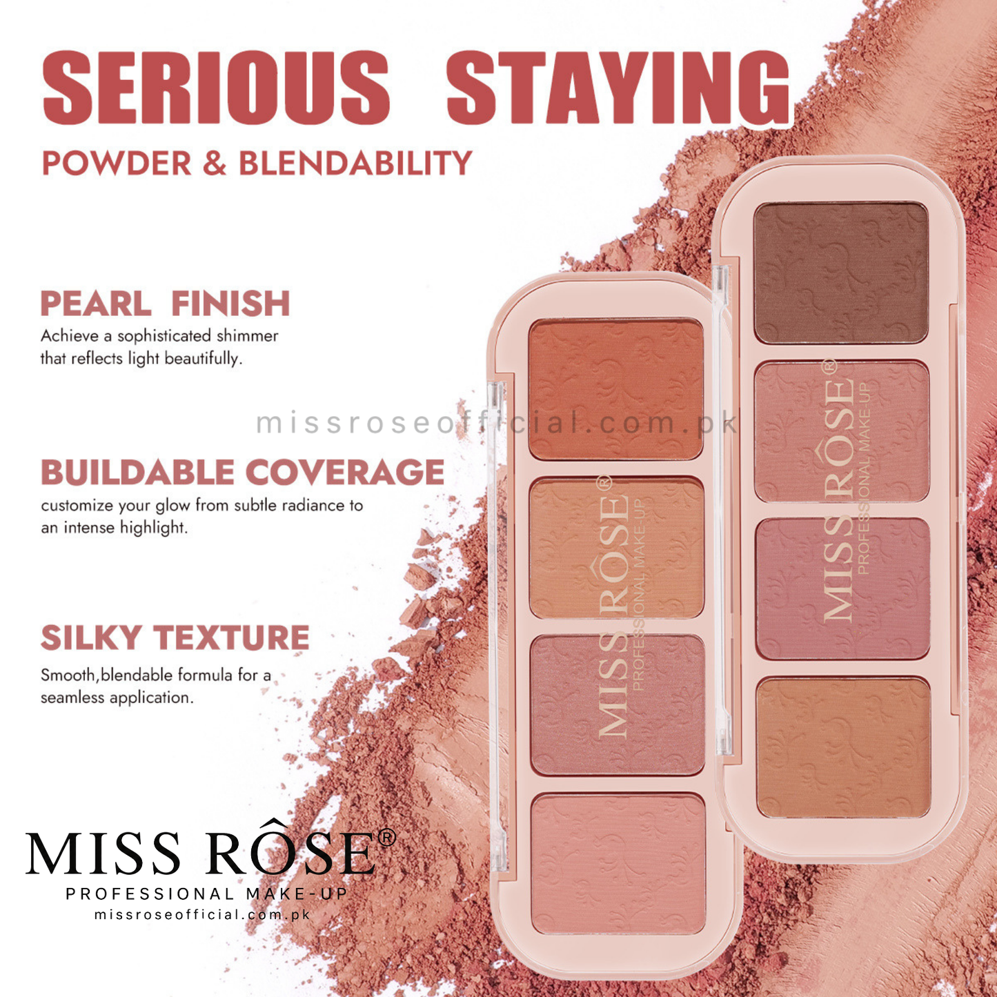 Miss Rose 4 Color Blushers