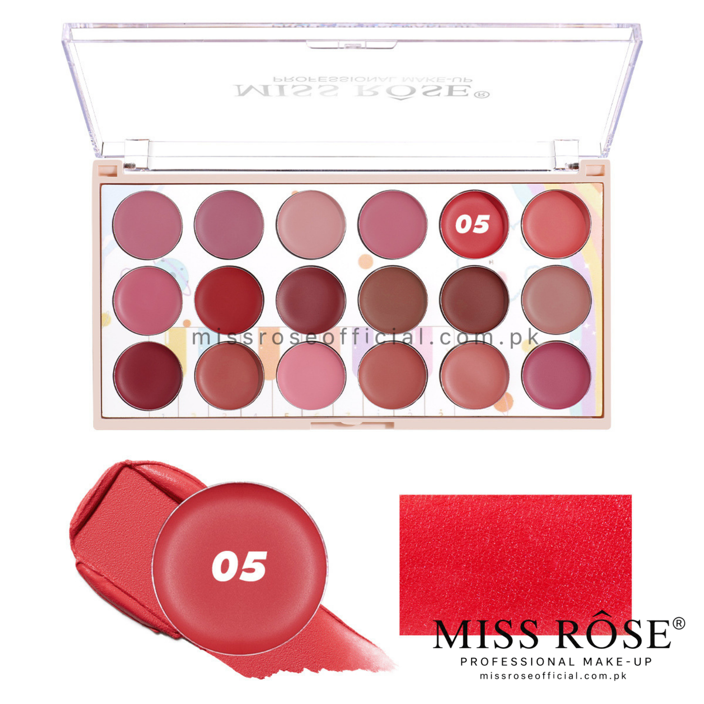 Miss Rose 18 Color Lipstick Kit (NEW)