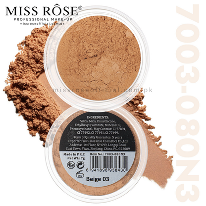 Miss Rose Silky and Soft Matte Loose Powder