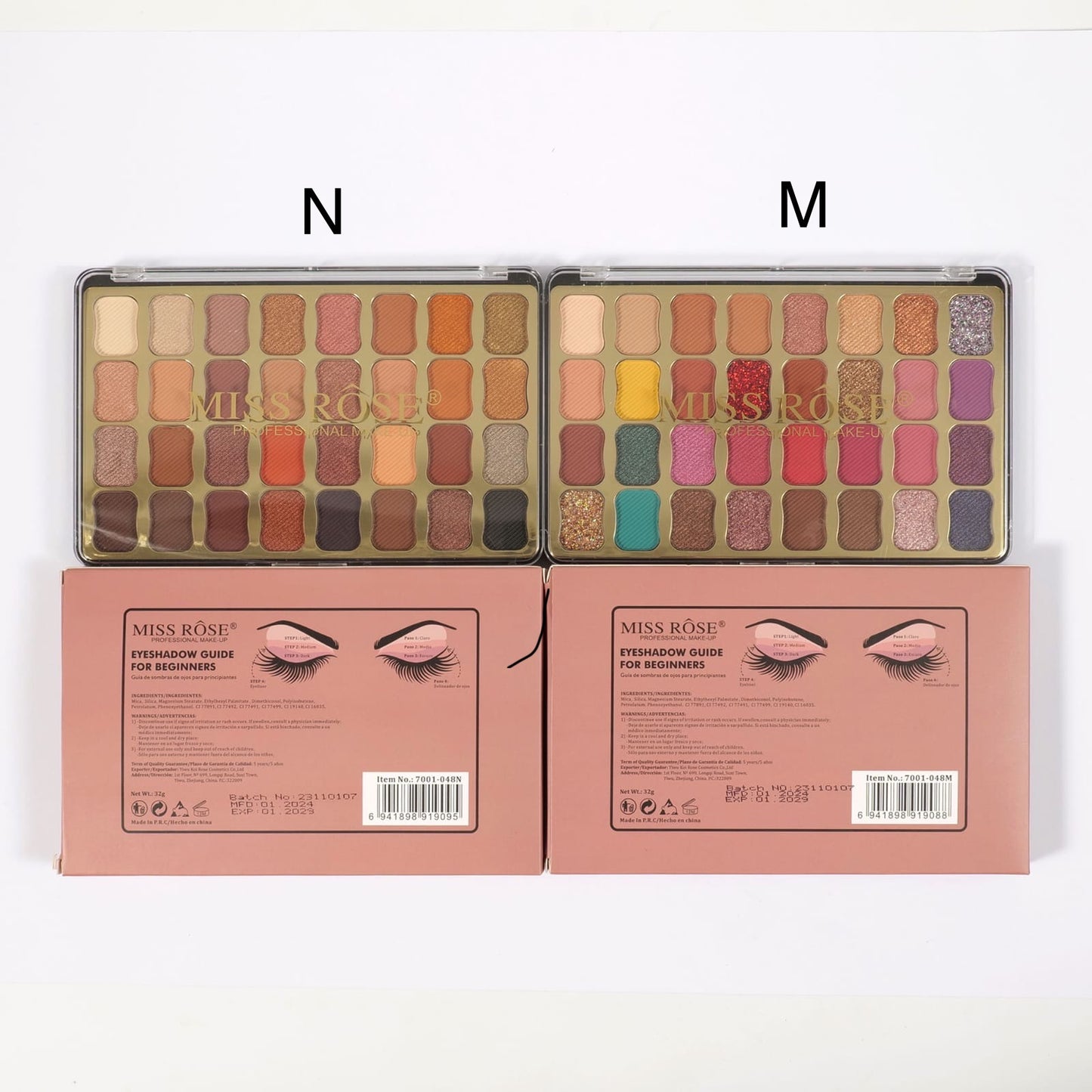 Miss Rose 32-Color Eyeshadows Palette