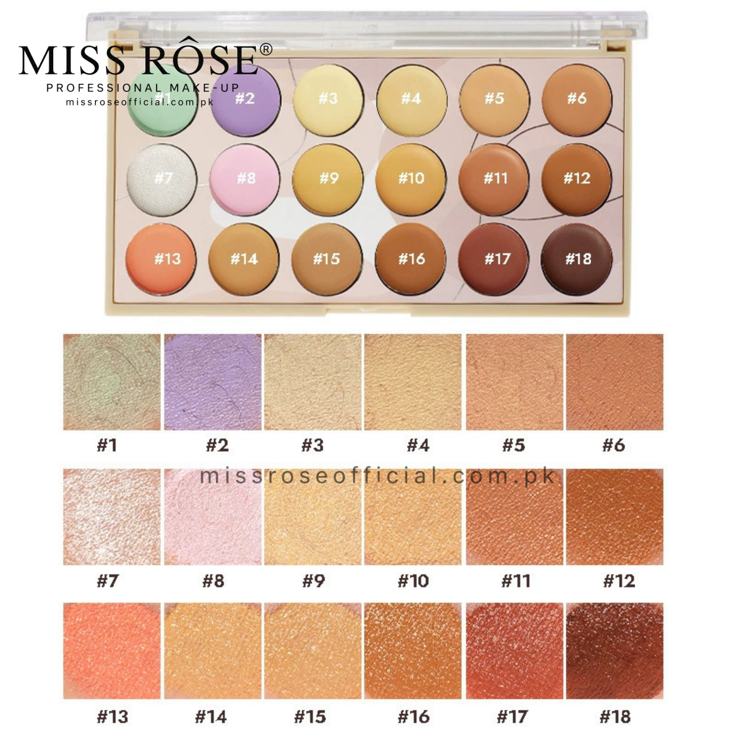 MISS RÔSE® 18 COLOR CONCEALER KIT