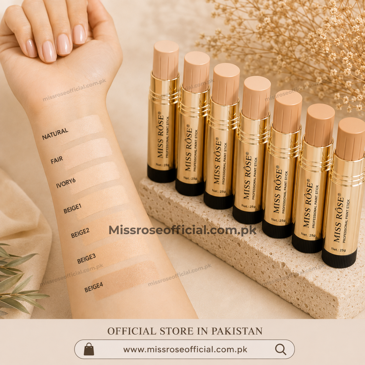 MISS RÔSE® Professional Paint Stick Foundation