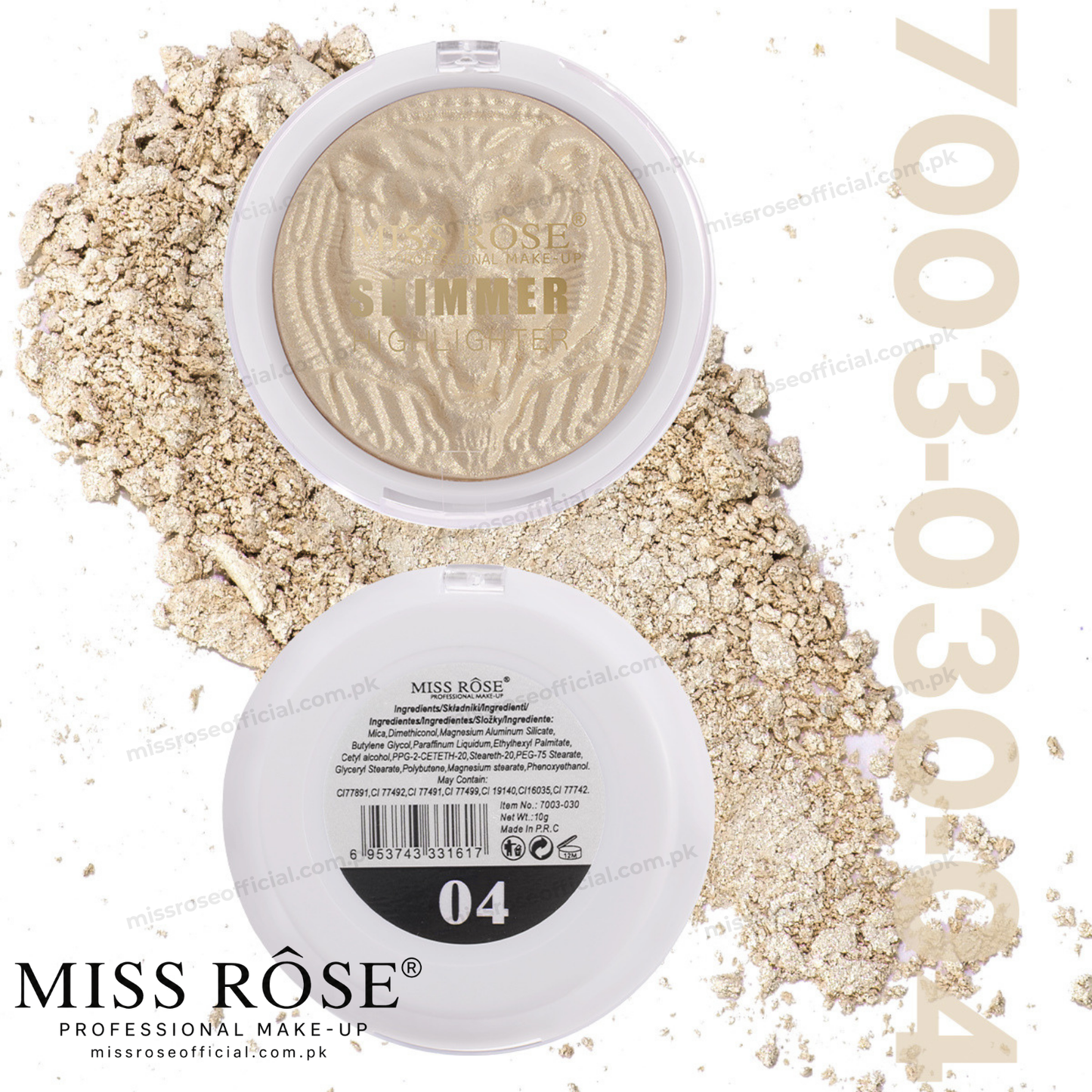 MISS RÔSE® New 3D Shimmer Highlighter (Panther)