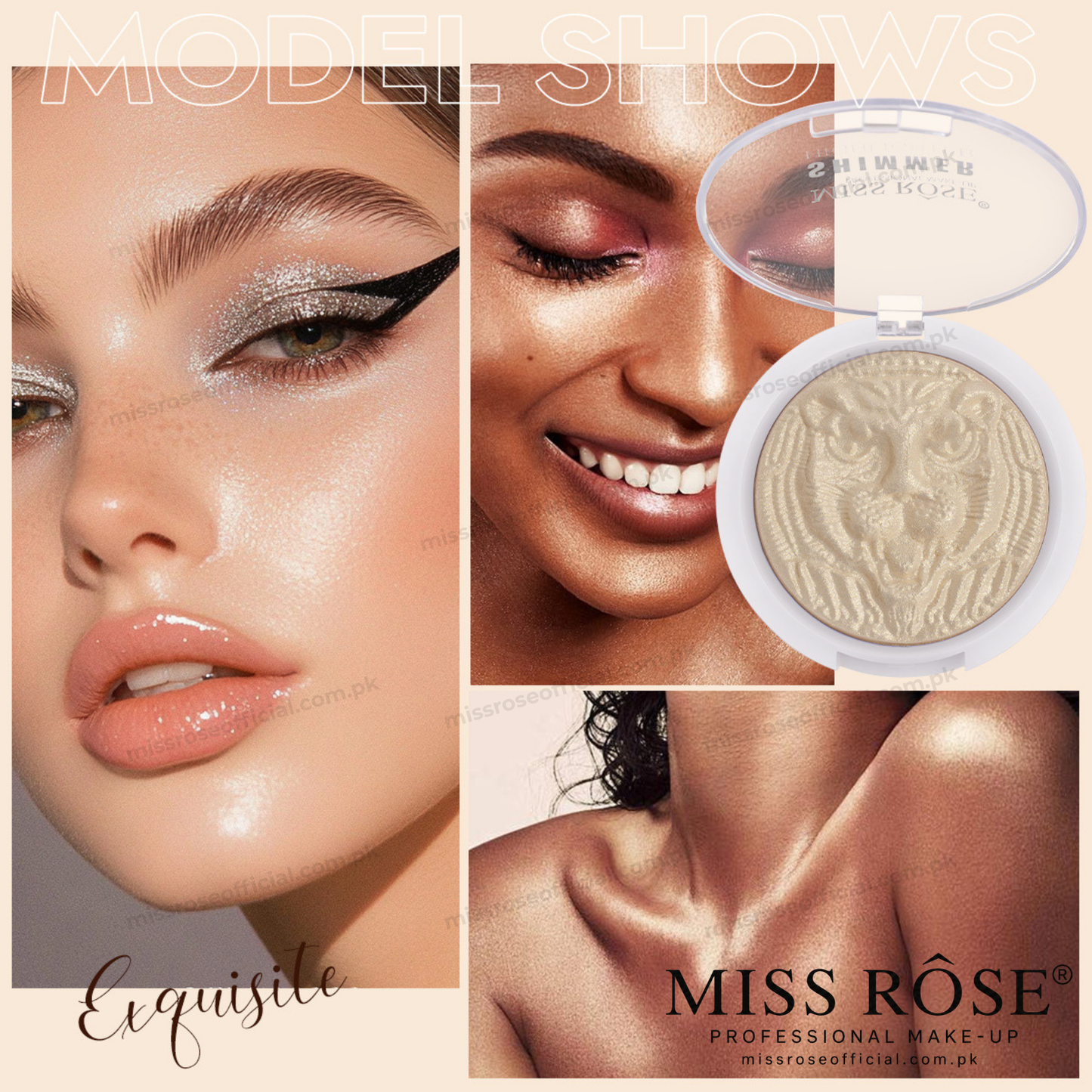 MISS RÔSE® New 3D Shimmer Highlighter (Panther)