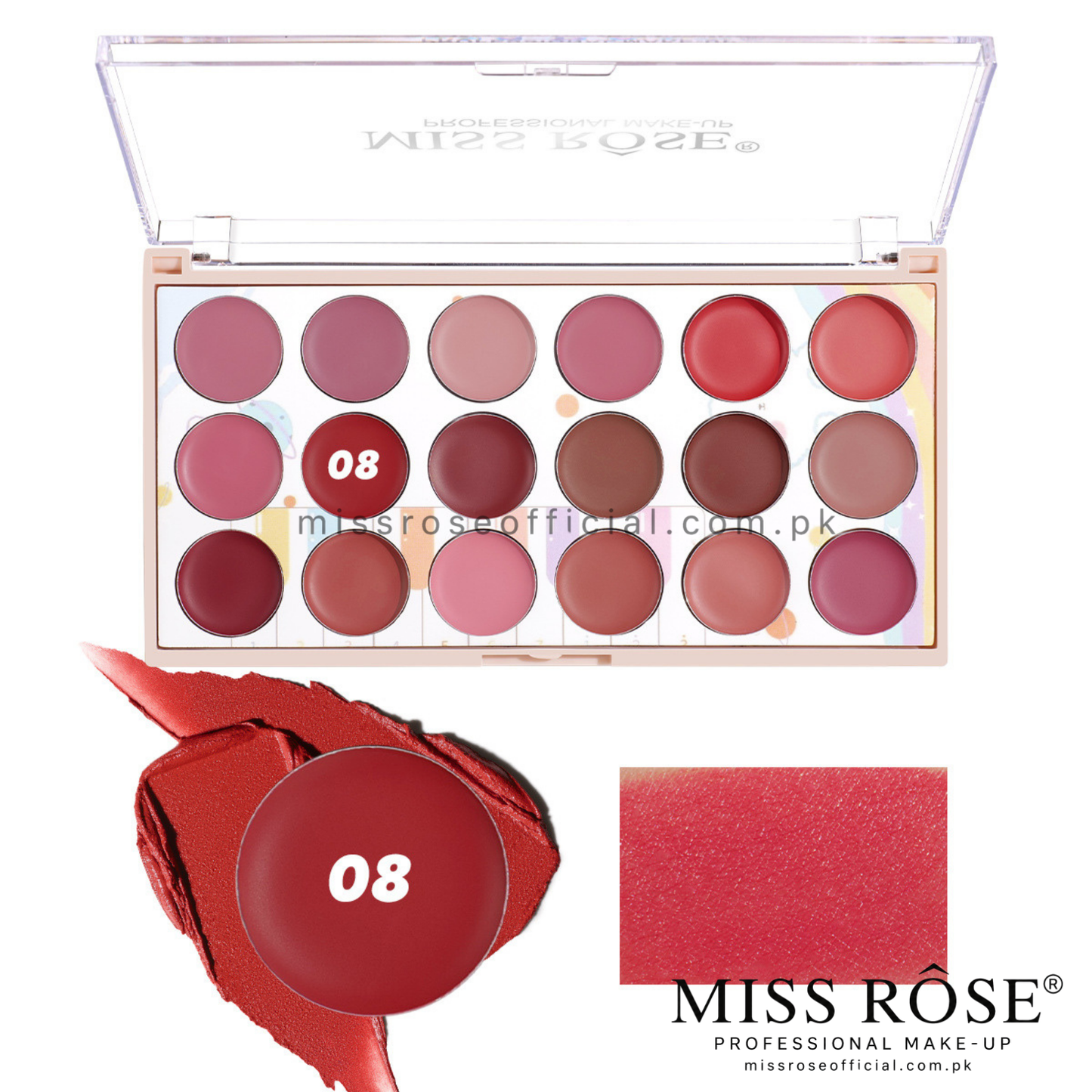 Miss Rose 18 Color Lipstick Kit (NEW)