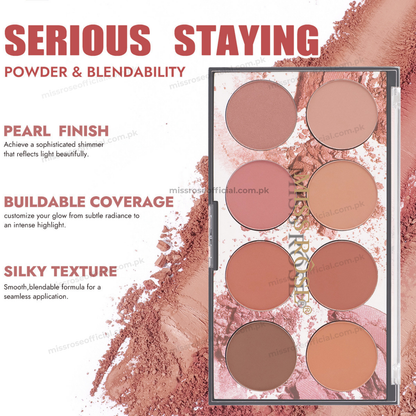 Miss Rose 8 Color Blush Palette