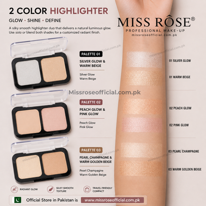 MISS RÔSE® 2 Color Highlighter