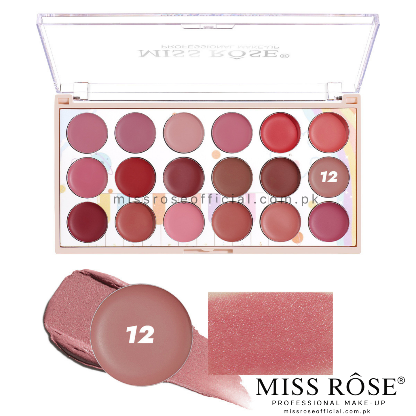Miss Rose 18 Color Lipstick Kit (NEW)