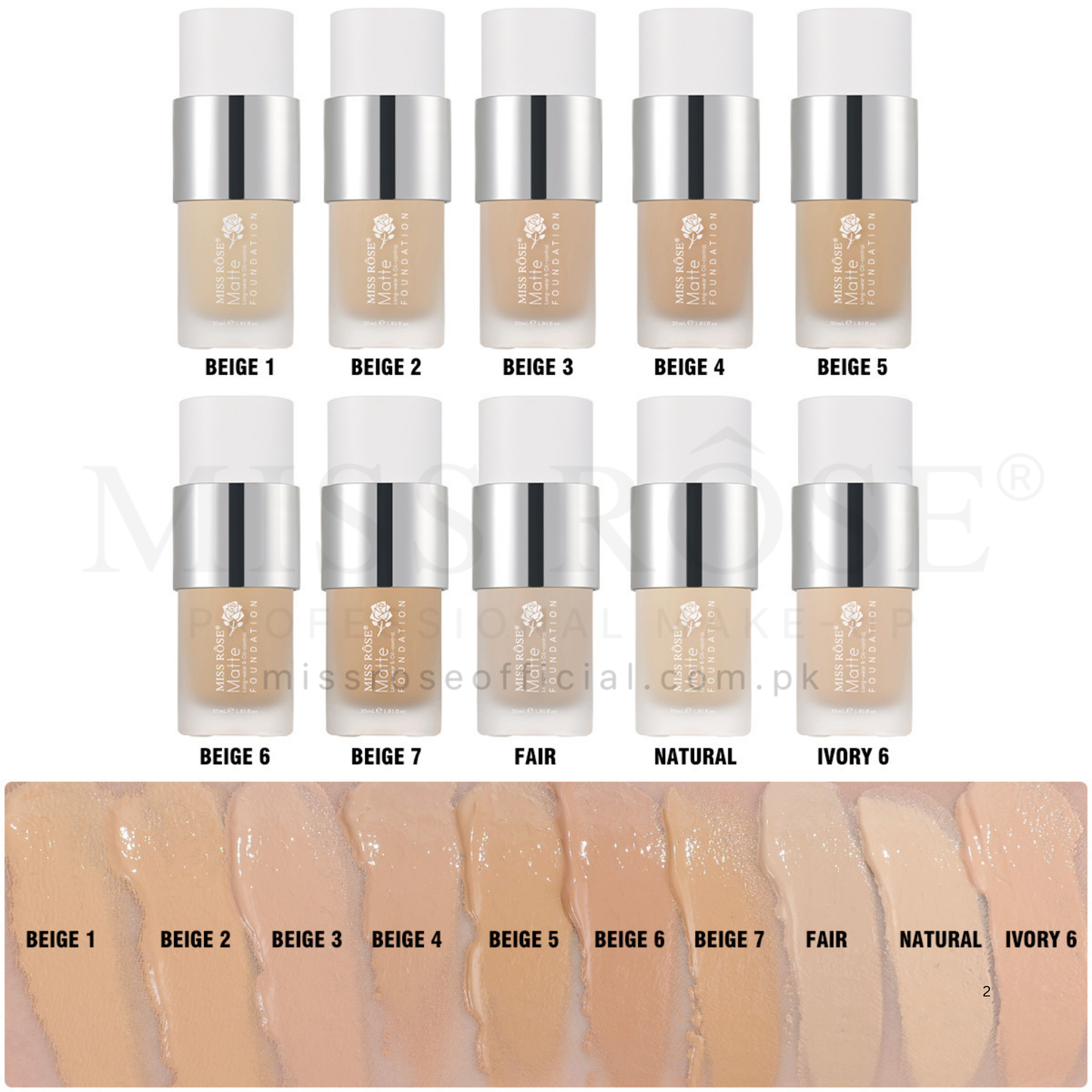 Matte Foundation Long Wear & Oil Control