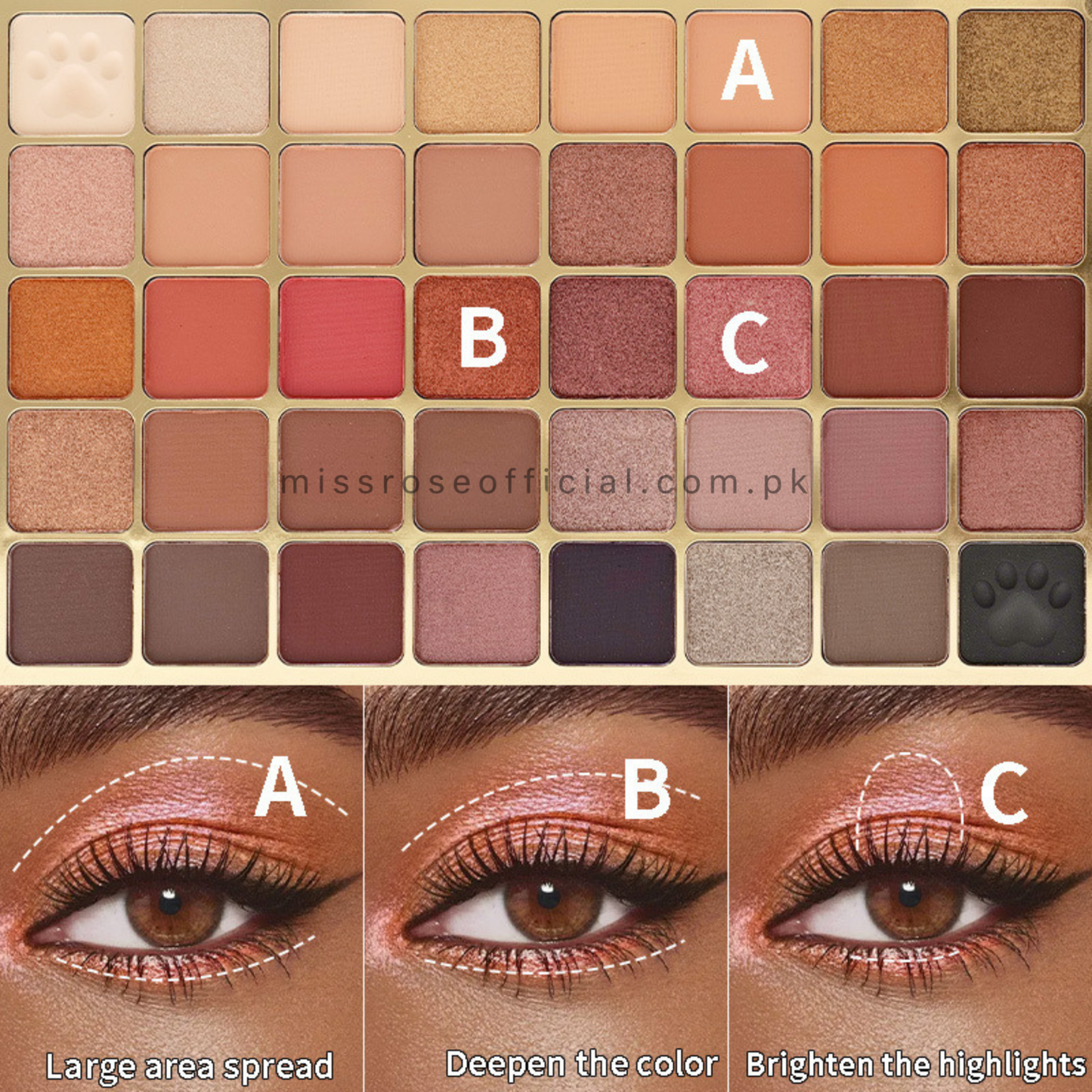 MISS RÔSE® 40-Color Matte/Shimmer Palette