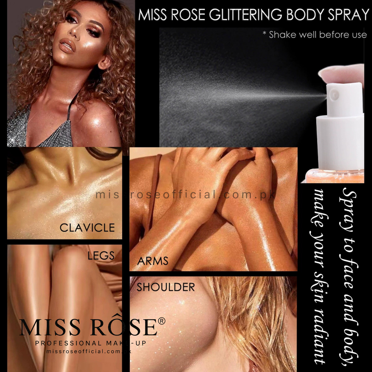 MISS RÔSE® BODY SHIMMER MIST