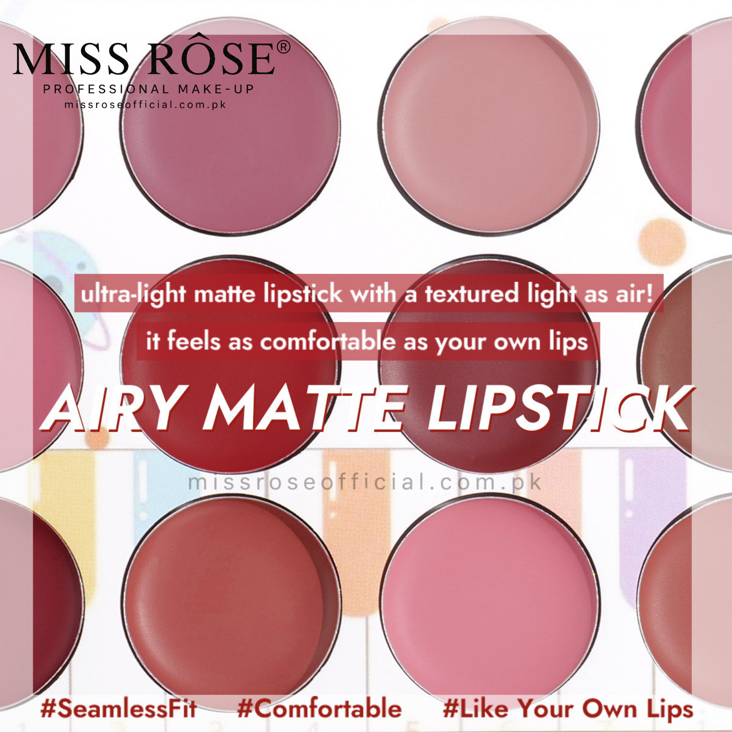 Miss Rose 18 Color Lipstick Kit (NEW)