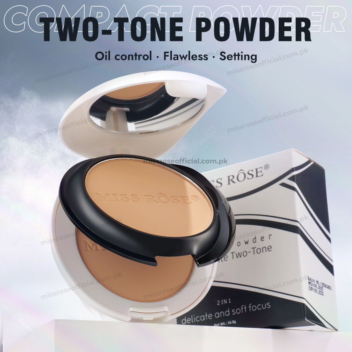 MISS RÔSE 2-in-1 Dual Tone Compact Powder