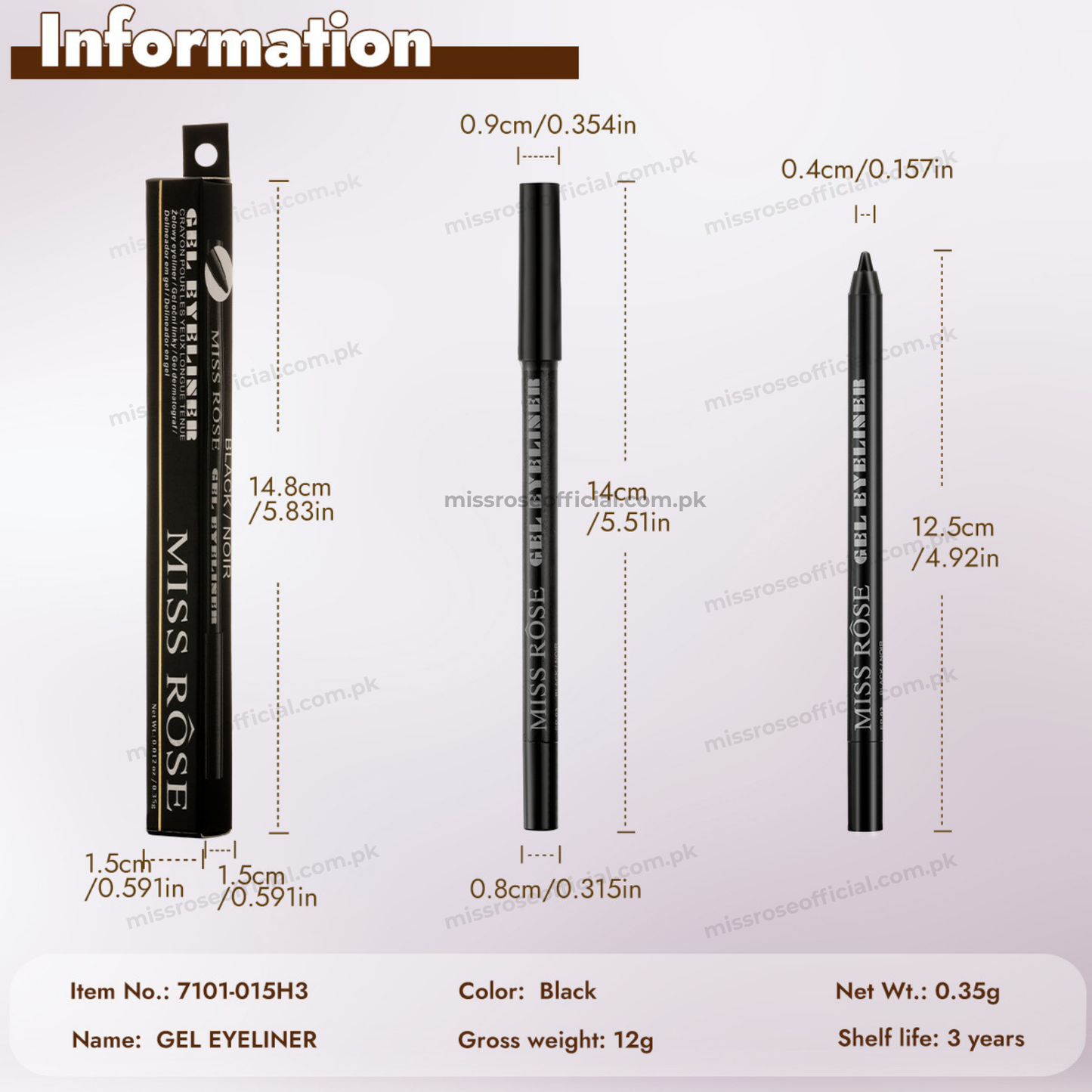 MISS RÔSE® Waterproof Gel Eyeliner