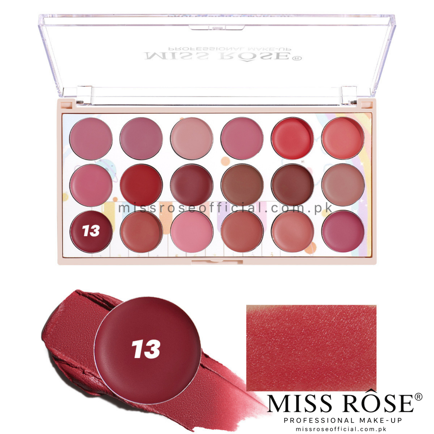 Miss Rose 18 Color Lipstick Kit (NEW)