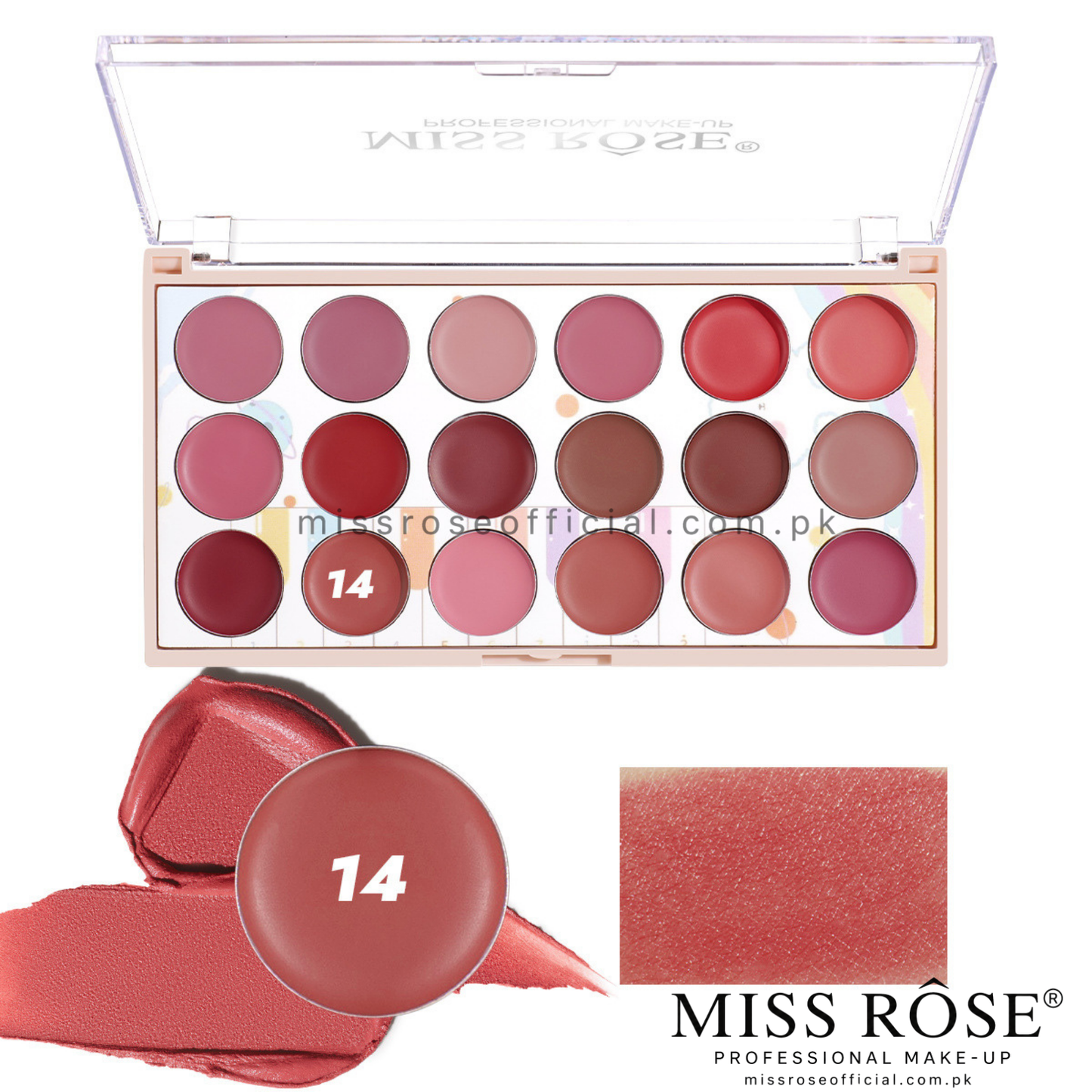 Miss Rose 18 Color Lipstick Kit (NEW)