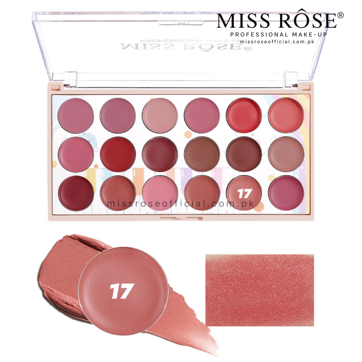 Miss Rose 18 Color Lipstick Kit (NEW)