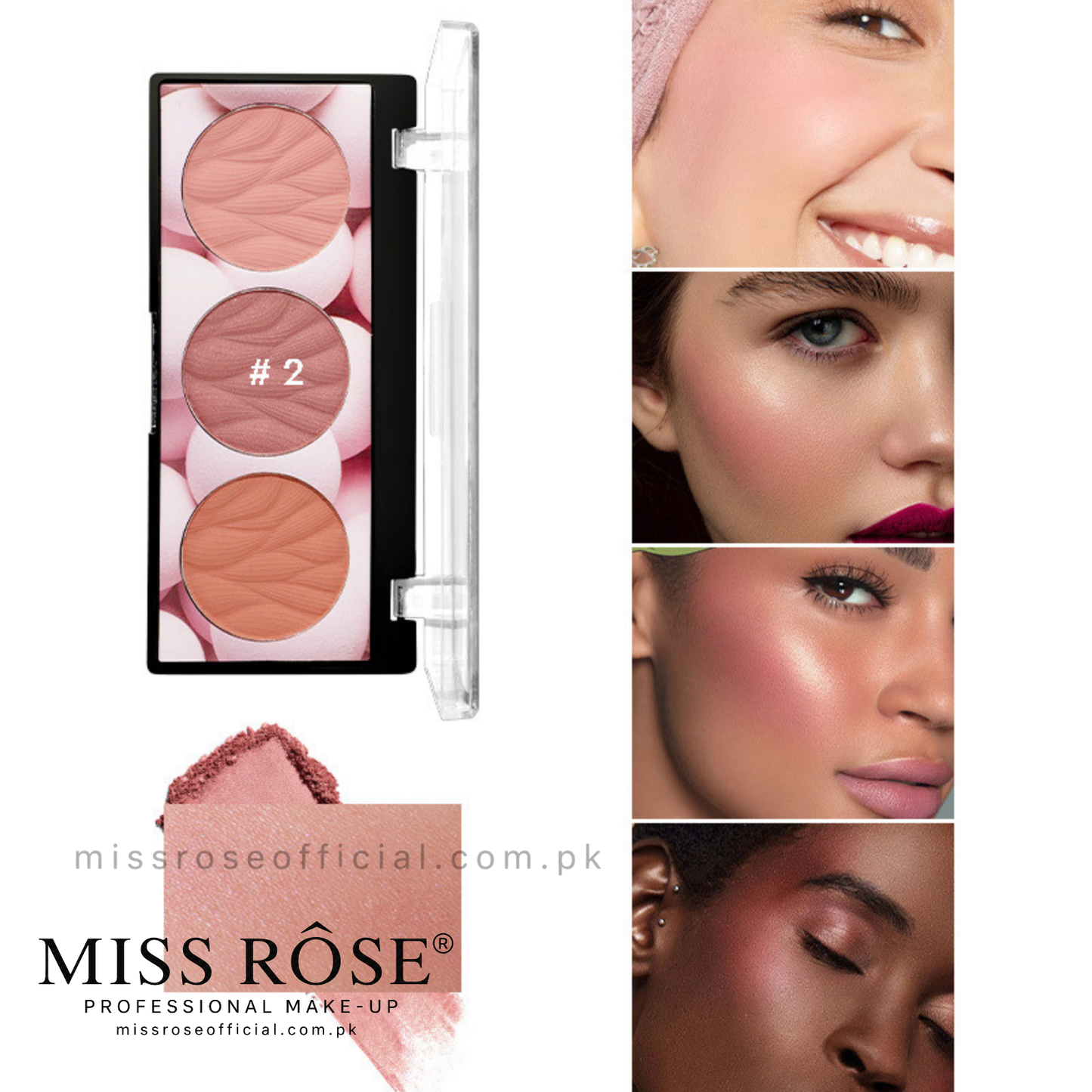 Miss Rose® 3 Color Blush