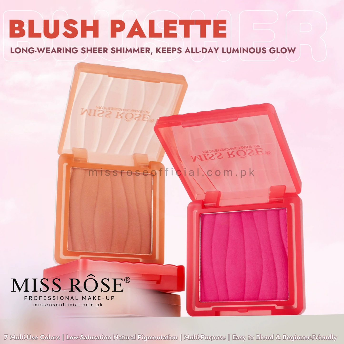 MISS RÔSE® Girly Pink Ocean Beachy Blusher