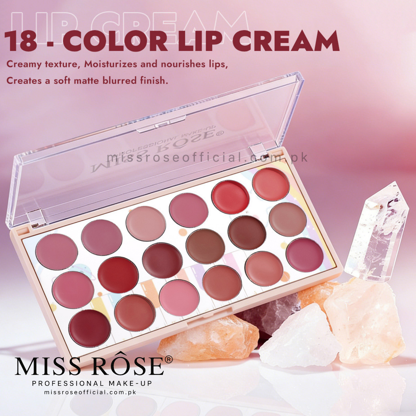 Miss Rose 18 Color Lipstick Kit (NEW)