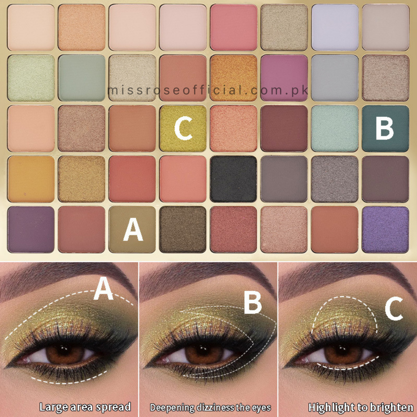 MISS RÔSE® 40-Color Matte/Shimmer Palette