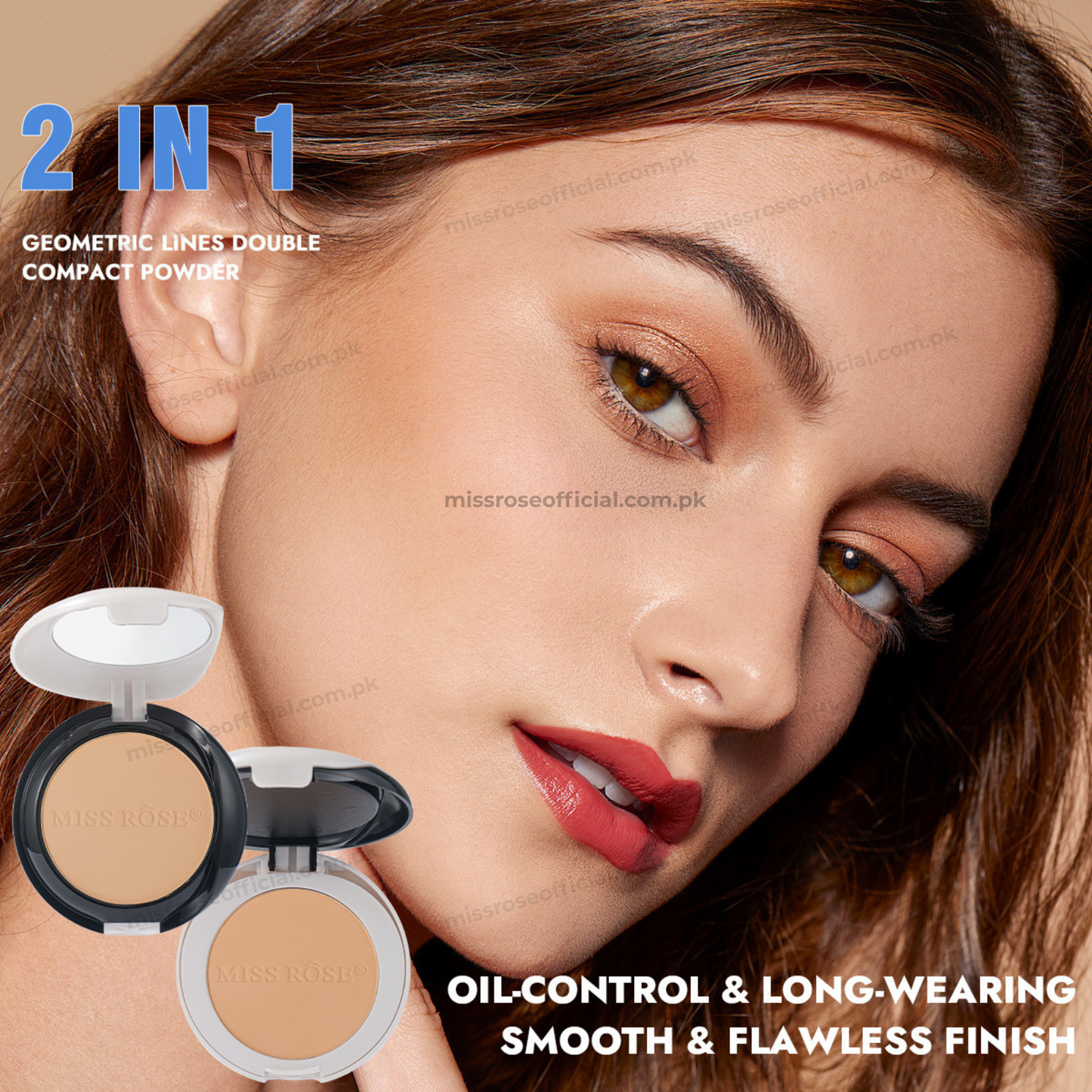 MISS RÔSE 2-in-1 Dual Tone Compact Powder